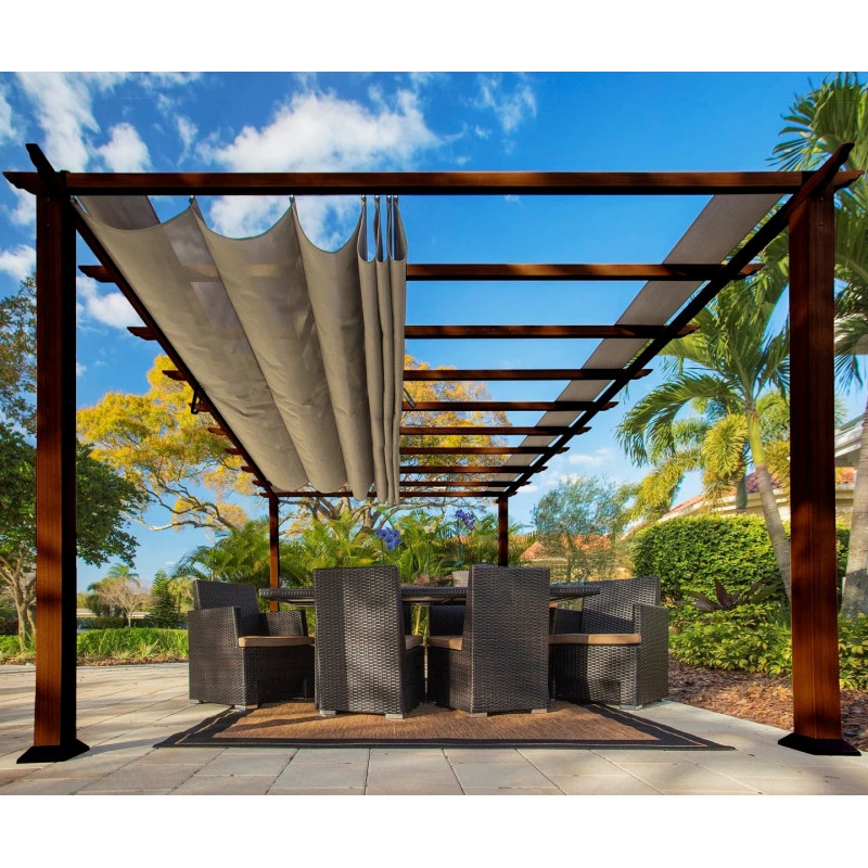 Pergola En Aluminium Marron Foncé 350x505cm Florence – PARAGON OUTDOOR 3 Pergola En Aluminium Marron Foncé 350x505cm Florence – PARAGON OUTDOOR