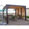 Pergola En Bois Avec Ventelles Amovibles Sur Toiture + 1 Côté 340x312x217cm Veneto -Jardin Extérieur pergola en bois avec ventelles amovibles sur toiture 1 cote 339x312x217cm veneto