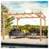 Pergola En Bois Lamellé-collé 400x400cm Linares – Maderland -Jardin Extérieur pergola en bois lamelle colle 400x400cm linares maderland