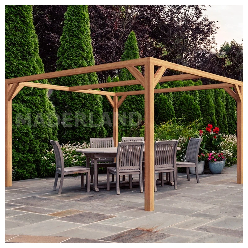 Pergola En Bois Lamellé-collé 400x400cm Tarragona – Maderland 2 Pergola En Bois Lamellé-collé 400x400cm Tarragona – Maderland