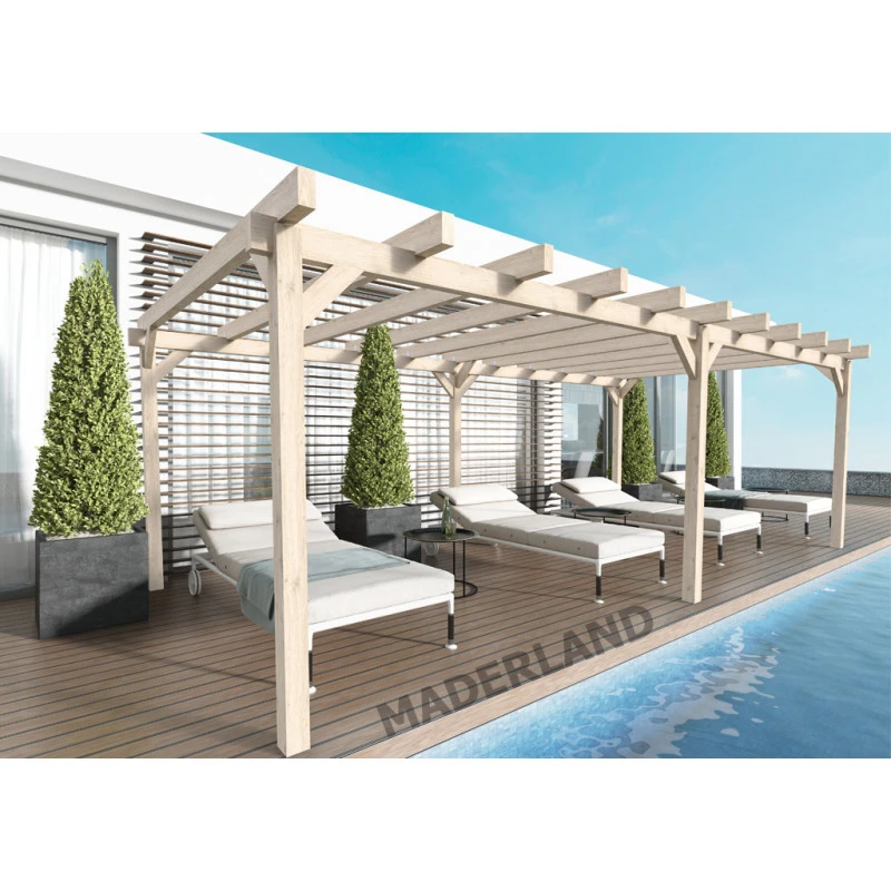 Pergola En Bois Lamellé-collé 600x500cm Marsella – Maderland 3 Pergola En Bois Lamellé-collé 600x500cm Marsella – Maderland