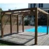Pergola THERMAUVENT 10,67m² Paroi Avec Ventelles Mobiles HABRITA -Jardin Extérieur pergola thermauvent 1067m paroi avec ventelles mobiles habrita