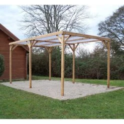 Pergola THONON 15,06m² En Bois Massif Avec Couverture PVC – HABRITA -Jardin Extérieur pergola thonon 1506m en bois avec couverture pvc habrita 4