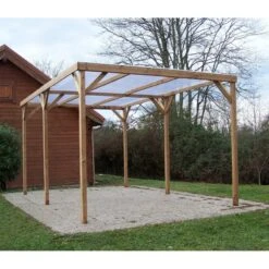 Pergola THONON 15,06m² En Bois Massif Avec Couverture PVC – HABRITA -Jardin Extérieur pergola thonon 1506m en bois avec couverture pvc habrita 5
