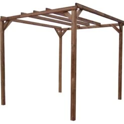 Pergola THONON 8,88m² En Bois Thermo Chauffé Sans Couverture HABRITA -Jardin Extérieur pergola thonon 888m en bois thermo chauffe sans couverture habrita 2