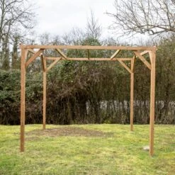 Pergola THONON 8,88m² En Bois Thermo Chauffé Sans Couverture HABRITA -Jardin Extérieur pergola thonon 888m en bois thermo chauffe sans couverture habrita 5