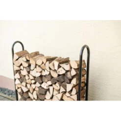 Porte-bûches 120cm En Acier Capacité De Charge De 500kg Avec Couverture - Shelter Logic -Jardin Extérieur porte buches 120cm en acier capacite de charge de 500kg avec couverture shelter logic 4