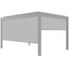 Store Avec Cadre Latéral Gris Clair 370cm Pour Pergola Bioclimatique En Aluminium X-METAL -Jardin Extérieur store avec cadre lateral gris clair 370cm pour pergola bioclimatique en aluminium x metal