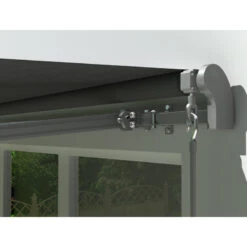 Store Banne Manuel 295x200cm EASY Toile Polyester Grise - X-METAL -Jardin Extérieur store banne manuel 295x200cm easy toile polyester grise x metal 2