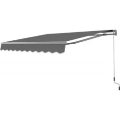 Store Banne Manuel 295x200cm EASY Toile Polyester Grise - X-METAL -Jardin Extérieur store banne manuel 295x200cm easy toile polyester grise x metal 5