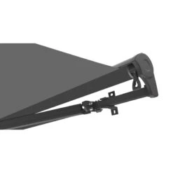 Store Banne Manuel 350x250cm DECO Toile Polyester Grise - X-METAL -Jardin Extérieur store banne manuel 350x250cm deco toile polyester grise x metal 2