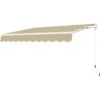 Store Banne Manuel 350x250cm EASY Toile Polyester Beige - X-METAL -Jardin Extérieur store banne manuel 350x250cm easy toile polyester beige x metal