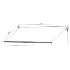 Store Banne Motorisé 350x250cm DECO Toile Polyester Beige - X-METAL 10 Store Banne Motorisé 350x250cm DECO Toile Polyester Beige - X-METAL -Jardin Extérieur store banne motorise 350x250cm deco toile polyester beige x metal 2