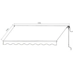 Store Banne Motorisé 350x250cm EASY Toile Polyester Grise - X-METAL -Jardin Extérieur store banne motorise 350x250cm easy toile polyester grise x metal 2