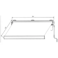 Store Banne Motorisé 500x300cm LUXO Toile Polyester Beige - X-METAL -Jardin Extérieur store banne motorise 500x300cm luxo toile polyester beige x metal 2