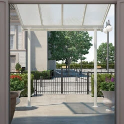 Toit De Terrasse 224x224cm En Aluminium Blanc Et Polycarbonate 6mm SIERRA - Canopia By Palram 11 Toit De Terrasse 224x224cm En Aluminium Blanc Et Polycarbonate 6mm SIERRA - Canopia By Palram -Jardin Extérieur toit de terrasse 224x224cm en aluminium blanc et polycarbonate 6mm sierra palram 3