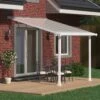 Toit De Terrasse En Alu Blanc 3x3,05m Et PC 16mm Olympia - Palram - Canopia -Jardin Extérieur toit de terrasse 300x305cm en alu blanc et polycarbonate 16mm olympia