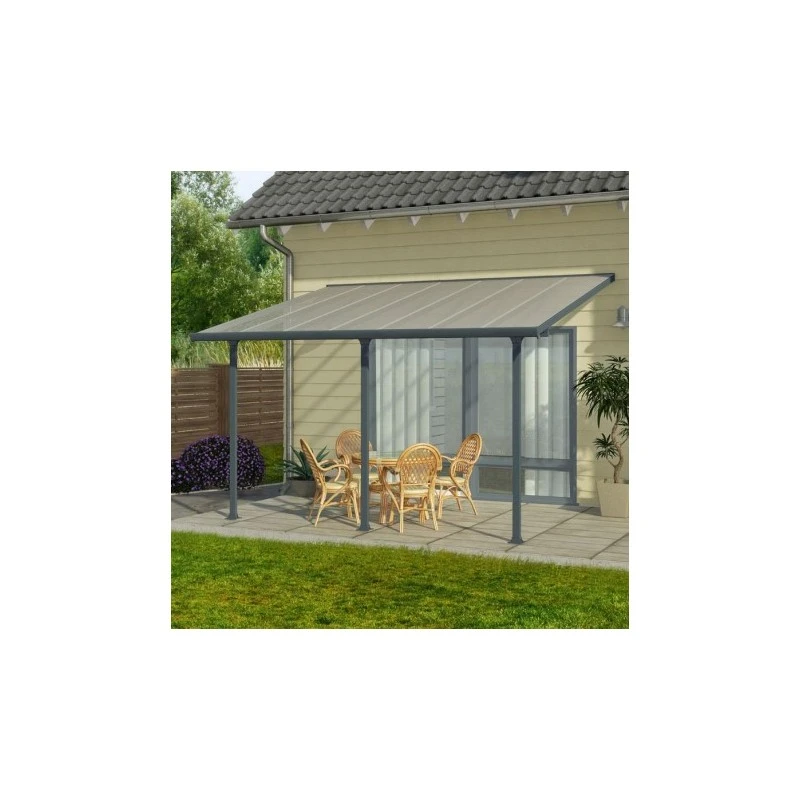 Toit De Terrasse 300x700cm En Alu Gris Anthracite Et Polycarbonate 8mm PATIO 3 Toit De Terrasse 300x700cm En Alu Gris Anthracite Et Polycarbonate 8mm PATIO