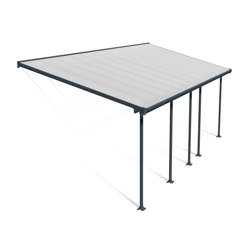 Toit De Terrasse 300x730cm En Aluminium Gris Et Polycarbonate 8mm FERIA - Canopia By Palram 4 Toit De Terrasse 300x730cm En Aluminium Gris Et Polycarbonate 8mm FERIA - Canopia By Palram – Image 2