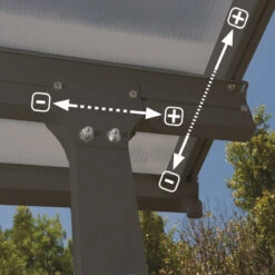 Toit De Terrasse 300x730cm En Aluminium Gris Et Polycarbonate 8mm FERIA - Canopia By Palram 12 Toit De Terrasse 300x730cm En Aluminium Gris Et Polycarbonate 8mm FERIA - Canopia By Palram -Jardin Extérieur toit de terrasse 300x730cm en aluminium gris et polycarbonate 8mm feria palram 4