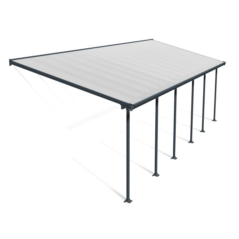 Toit De Terrasse 300x915cm En Aluminium Gris Et Polycarbonate 8mm FERIA - Canopia By Palram 4 Toit De Terrasse 300x915cm En Aluminium Gris Et Polycarbonate 8mm FERIA - Canopia By Palram – Image 2