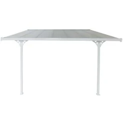 Toit De Terrasse Ajustable En Aluminium Laqué Blanc 3,05x4,36m X-METAL -Jardin Extérieur toit de terrasse ajustable en aluminium laque blanc 305x436m x metal 3