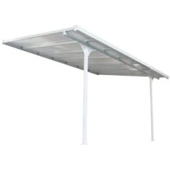 Toit De Terrasse Ajustable En Aluminium Laqué Blanc 3,05x4,36m X-METAL -Jardin Extérieur toit de terrasse ajustable en aluminium laque blanc 305x436m x metal 4