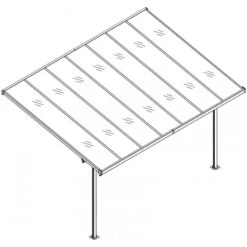 Toit De Terrasse Ajustable En Aluminium Laqué Blanc 3,05x4,36m X-METAL -Jardin Extérieur toit de terrasse ajustable en aluminium laque blanc 305x436m x metal 5