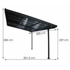 Toit De Terrasse En Alu Anthracite 12,04m² à Panneaux Amovibles Habrita -Jardin Extérieur toit de terrasse en alu anthracite 1204m a panneaux amovibles habrita 3