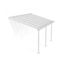 Toit De Terrasse En Aluminium Blanc 3x4,25m + PC 16mm Olympia - Palram - Canopia -Jardin Extérieur toit de terrasse en aluminium blanc 3x425m pc 16mm olympia palram 2