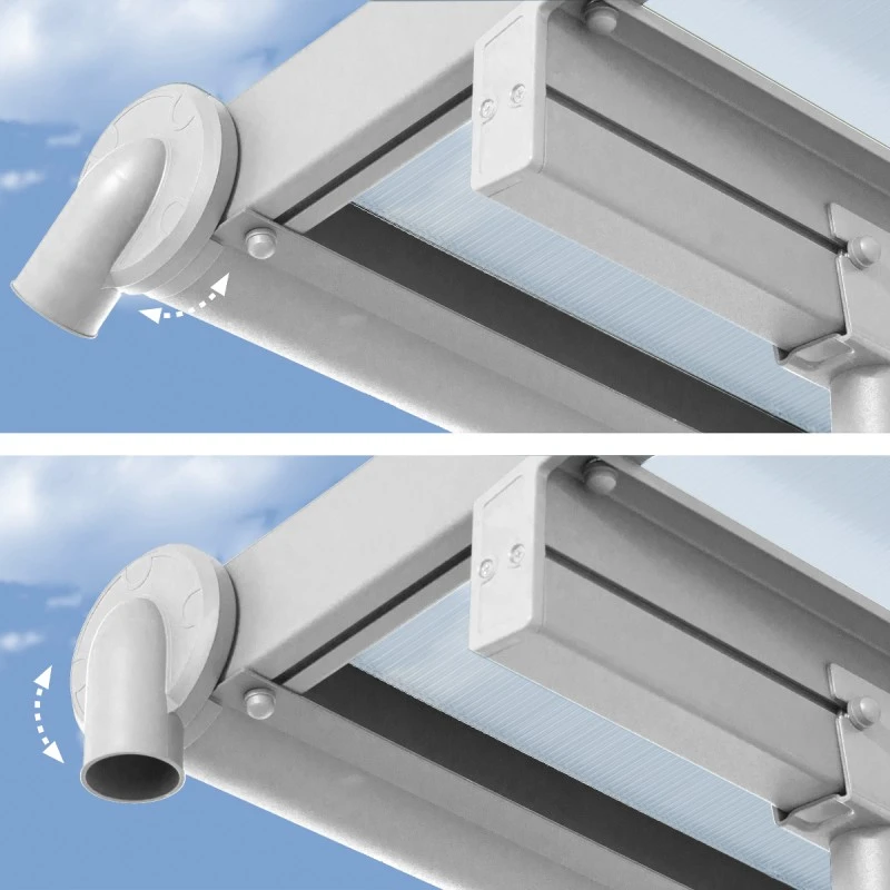 Toit De Terrasse En Aluminium Blanc 3x9,71m + PC 16mm Olympia - Palram - Canopia 8 Toit De Terrasse En Aluminium Blanc 3x9,71m + PC 16mm Olympia - Palram - Canopia – Image 6