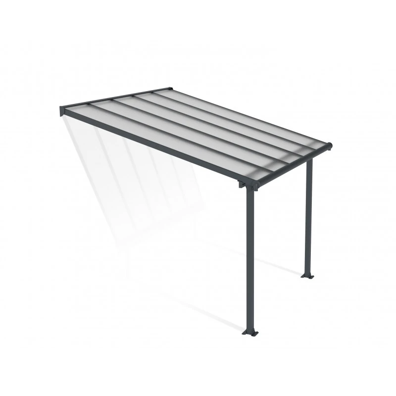 Toit De Terrasse En Aluminium Gris 3x3,05m Et PC 16mm Olympia - Palram - Canopia 4 Toit De Terrasse En Aluminium Gris 3x3,05m Et PC 16mm Olympia - Palram - Canopia – Image 2