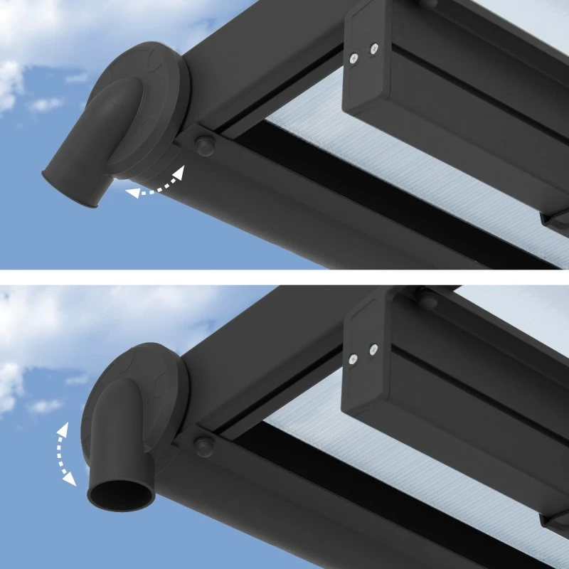 Toit De Terrasse En Aluminium Gris 3x3,05m Et PC 16mm Olympia - Palram - Canopia 6 Toit De Terrasse En Aluminium Gris 3x3,05m Et PC 16mm Olympia - Palram - Canopia – Image 4