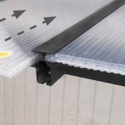 Toit De Terrasse En Aluminium Gris 3x8,51m + PC 16mm Olympia - Palram - Canopia -Jardin Extérieur toit de terrasse en aluminium gris 3x851m pc 16mm olympia palram 5