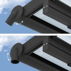 Toit De Terrasse En Aluminium Gris 3x9,15m + PC 16mm Olympia - Palram - Canopia -Jardin Extérieur toit de terrasse en aluminium gris 3x915m pc 16mm olympia palram 3