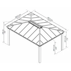 Tonnelle De Jardin En Alu Et Polycarbonate Dallas 4900 – Canopia -Jardin Extérieur tonnelle de jardin en alu et polycarbonate dallas 4900 canopia 2