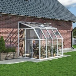 Véranda En PVC Et Polycarbonate Transparent 200x262cm Sun Room - Canopia By Palram -Jardin Extérieur veranda 200x262cm en resine de pvc et polycarbonate rion sun room 3