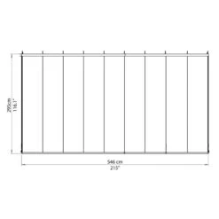 Véranda 300x546cm En Alu Blanc Et Polycarbonate 8mm Sanremo - Palram - Canopia -Jardin Extérieur veranda 300x546cm en alu blanc et polycarbonate 8mm sanremo palram 2