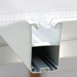 Véranda 300x546cm En Alu Blanc Et Polycarbonate 8mm Sanremo - Palram - Canopia -Jardin Extérieur veranda 300x546cm en alu blanc et polycarbonate 8mm sanremo palram 3