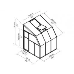 Véranda En PVC Et Polycarbonate Transparent 200x200cm Sun Room - Canopia By Palram -Jardin Extérieur veranda en pvc et polycarbonate transparent 200x200cm sun room rion 4