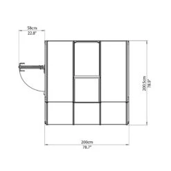 Véranda En PVC Et Polycarbonate Transparent 200x200cm Sun Room - Canopia By Palram -Jardin Extérieur veranda en pvc et polycarbonate transparent 200x200cm sun room rion 5