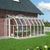 Véranda En PVC Et Polycarbonate Transparent 200x448cm Sun Room - Canopia By Palram -Jardin Extérieur veranda en pvc et polycarbonate transparent 200x448cm sun room rion