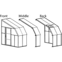 Véranda En PVC Et Polycarbonate Transparent 200x448cm Sun Room - Canopia By Palram -Jardin Extérieur veranda en pvc et polycarbonate transparent 200x448cm sun room rion 5