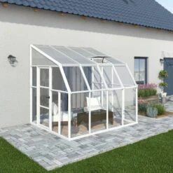 Véranda En PVC Et Polycarbonate Transparent 258x260cm Sun Room - Canopia By Palram