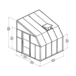Véranda En PVC Et Polycarbonate Transparent 258x260cm Sun Room - Canopia By Palram -Jardin Extérieur veranda en pvc et polycarbonate transparent 258x260cm sun room rion 5