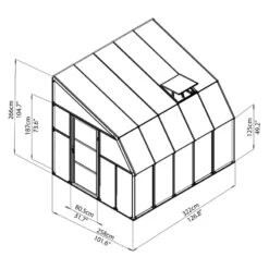 Véranda En PVC Et Polycarbonate Transparent 258x322cm Sun Room - Canopia By Palram -Jardin Extérieur veranda en pvc et polycarbonate transparent 258x322cm sun room rion 2