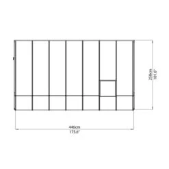 Véranda En PVC Et Polycarbonate Transparent 258x446cm Sun Room - Canopia By Palram -Jardin Extérieur veranda en pvc et polycarbonate transparent 258x446cm sun room rion 5