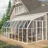 Véranda En PVC Et Polycarbonate Transparent 258x508cm Sun Room - Canopia By Palram -Jardin Extérieur veranda en pvc et polycarbonate transparent 258x508cm sun room rion