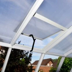 Véranda En PVC Et Polycarbonate Transparent 258x508cm Sun Room - Canopia By Palram -Jardin Extérieur veranda en pvc et polycarbonate transparent 258x508cm sun room rion 2