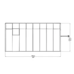 Véranda En PVC Et Polycarbonate Transparent 258x508cm Sun Room - Canopia By Palram -Jardin Extérieur veranda en pvc et polycarbonate transparent 258x508cm sun room rion 5